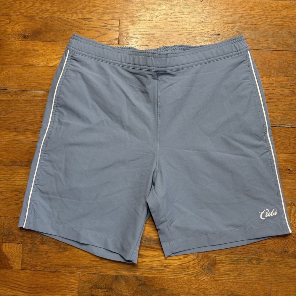 CUTS Shorts GEN 20 Men Medium Blue Athletic Preppy Trainer 7" Inseam Pockets Gym